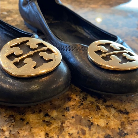 🖤 Tory Burch reva ballet flats black size 5.5 6 - Picture 7 of 16